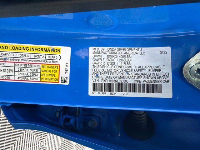 2022 Honda Civic Hatchback Sport Touring