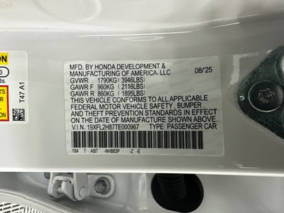 2026 Honda Civic Hatchback Sport