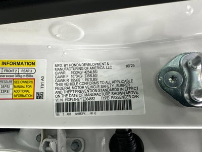 2026 Honda Civic Hatchback Hybrid Sport Touring