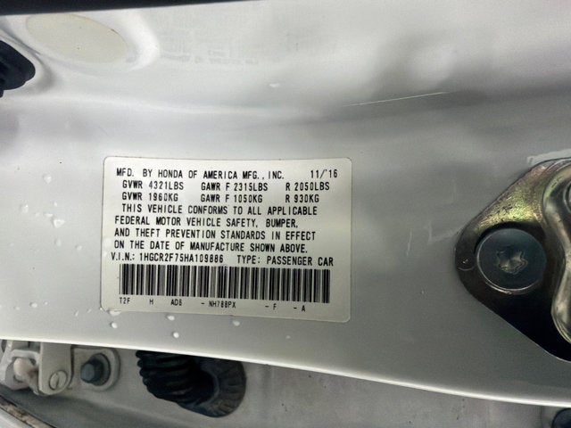 2017 Honda Accord EX