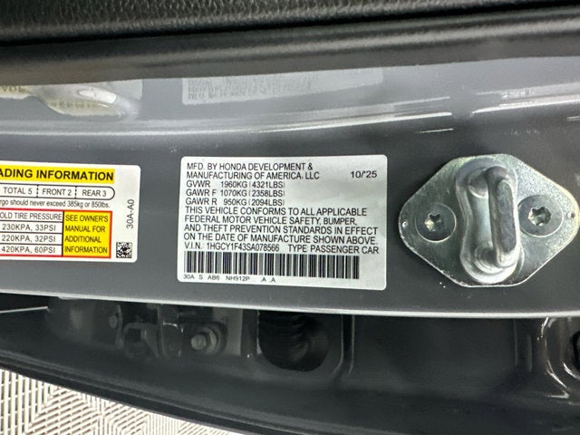 2025 Honda Accord SE