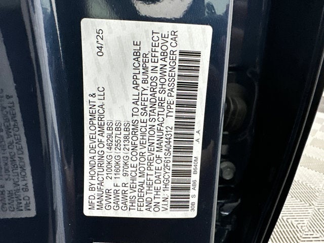 2025 Honda Accord Hybrid EX-L