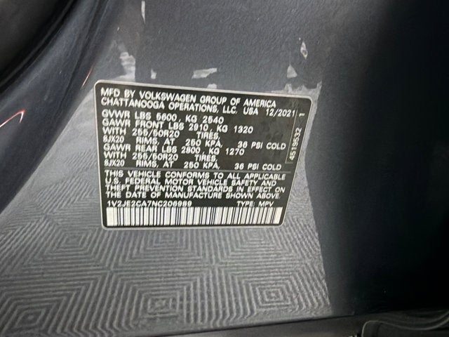 2022 Volkswagen Atlas Cross Sport 3.6L V6 SE w/Technology