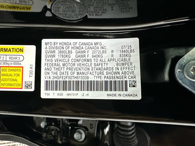 2026 Honda Civic Sport