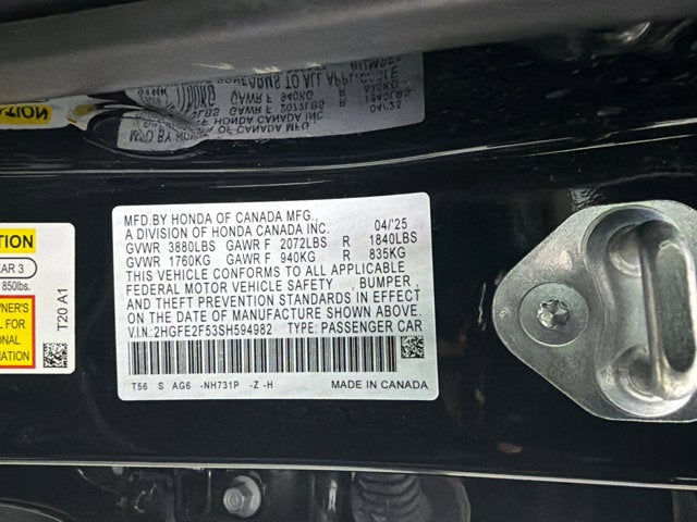 2025 Honda Civic Sport