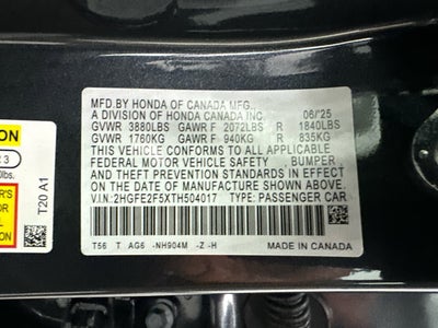 2026 Honda Civic Sport