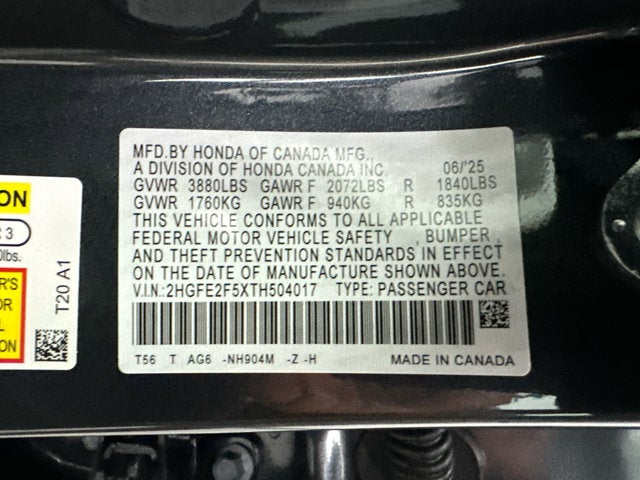 2026 Honda Civic Sport