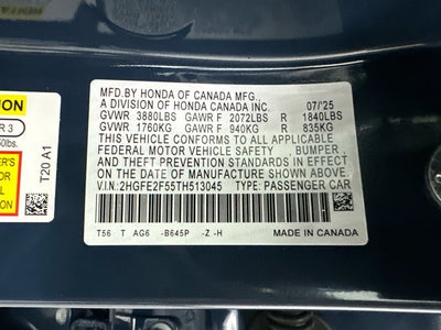 2026 Honda Civic Sport