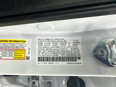 2026 Honda Civic Hybrid Sport