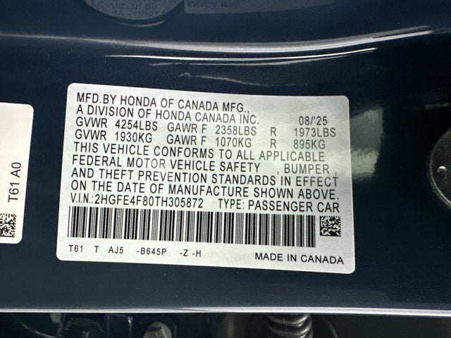 2026 Honda Civic Hybrid Sport Touring