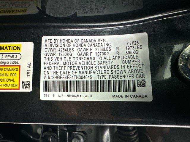 2026 Honda Civic Hybrid Sport Touring