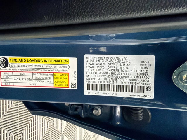 2026 Honda Civic Hybrid Sport