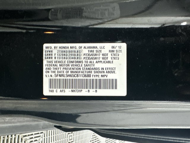 2012 Honda Odyssey EX-L