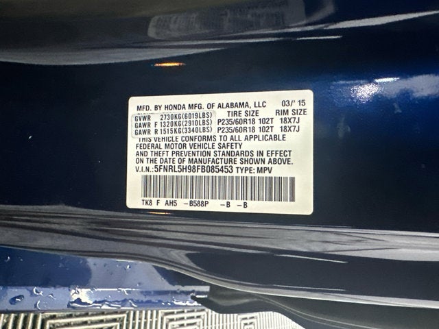 2015 Honda Odyssey Touring