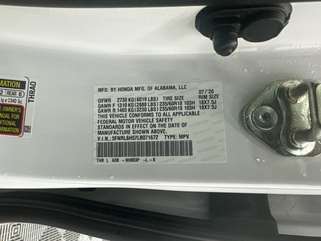 2020 Honda Odyssey EX