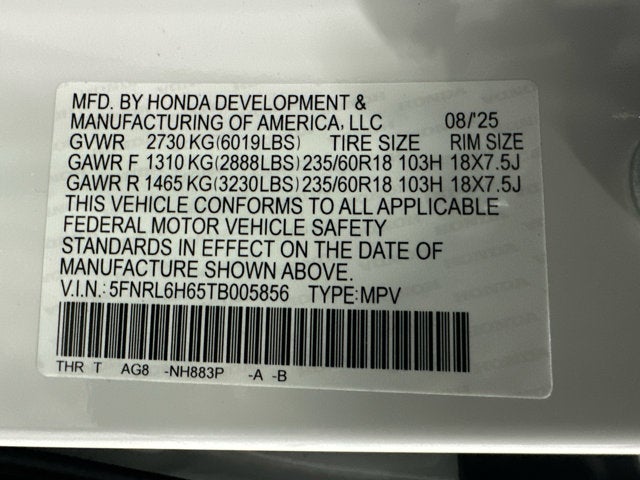 2026 Honda Odyssey EX-L