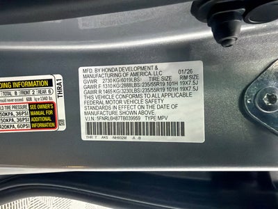 2026 Honda Odyssey Touring