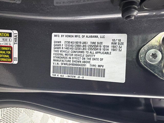 2019 Honda Odyssey Elite