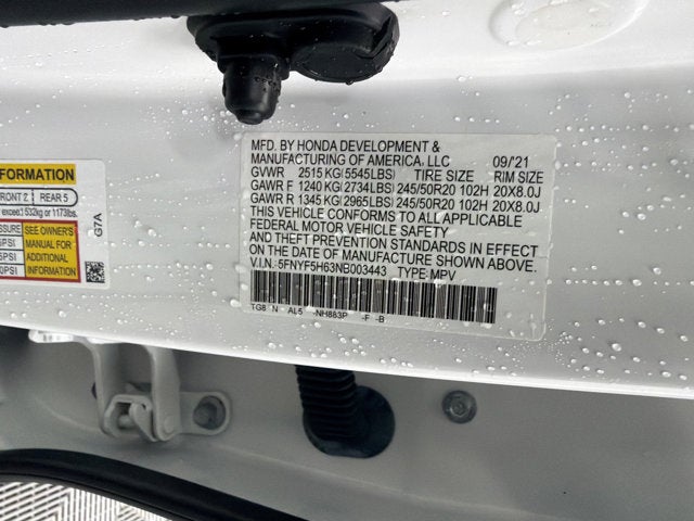 2022 Honda Pilot Touring 7-Passenger