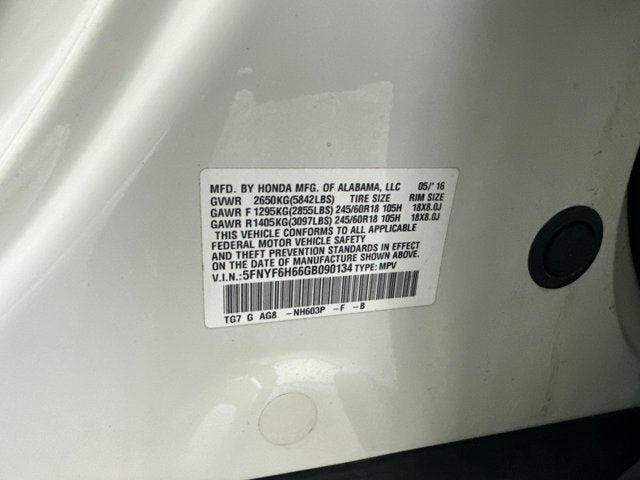 2016 Honda Pilot EX-L