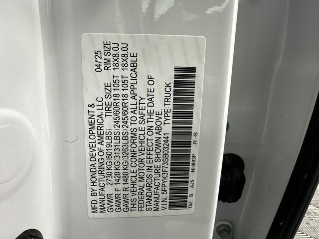 2025 Honda Ridgeline TrailSport+