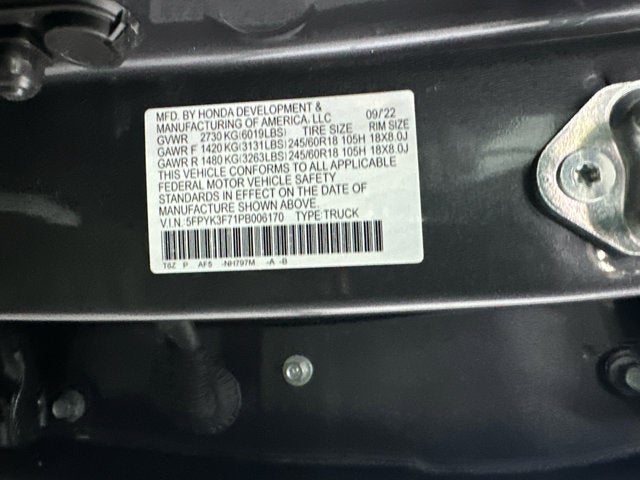 2023 Honda Ridgeline RTL-E